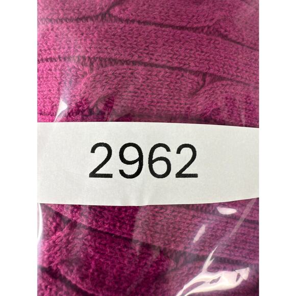 St Johns Bay Size M Cable Knit Sweater Purple Round Neck Long Sleeve - Picture 8 of 8